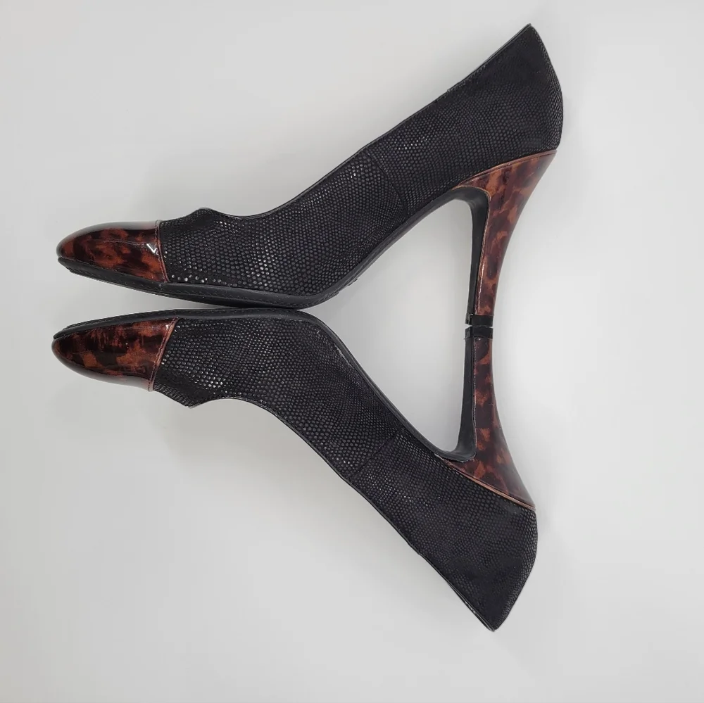 Sofft Leather Animal Print Heels 8.5
